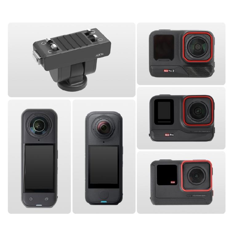 Easy Installation Magnetic Quick Release Adapter for X4 Air/X5 Action Cameras Mount Plate Simplifying Setup Process