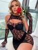 Red Hollow Women Dress New Fashion Sexy Sheer Sexy Dress Beach Club Mesh Cutout Mini Dress Y2K Skinny Night Dress Hot Bodycon