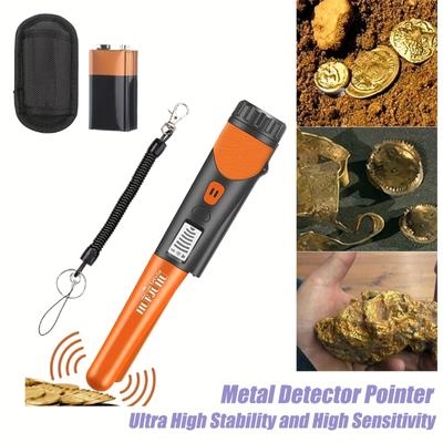 Pointeur de détection de métaux, 3 modes d'alarme, haute sensibilité, avec écran LCD et étui de ceinture, peut localiser des pièces d'or, des bijoux en argent, étanche