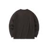 Anta Lifestyle Series Letter Print Knitted Long Sleeve T-Shirt Men Tops Dark-Brown 152338408-4