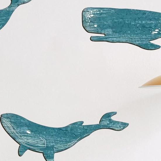 3 Pcs Wooden Whale Wall Art Nautical Whale Wall Decor Rustic Vintage Beach Ocean Wall Hanging Sculpture for Living Room Bathroom Bedroom Lake House