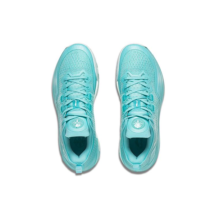 New LiNing Liren 3 V2 Azure Sea Anti Slip And Wear Resistant Lightweight Mid Top Basketball Shoes Aqua Green ABAT057-1