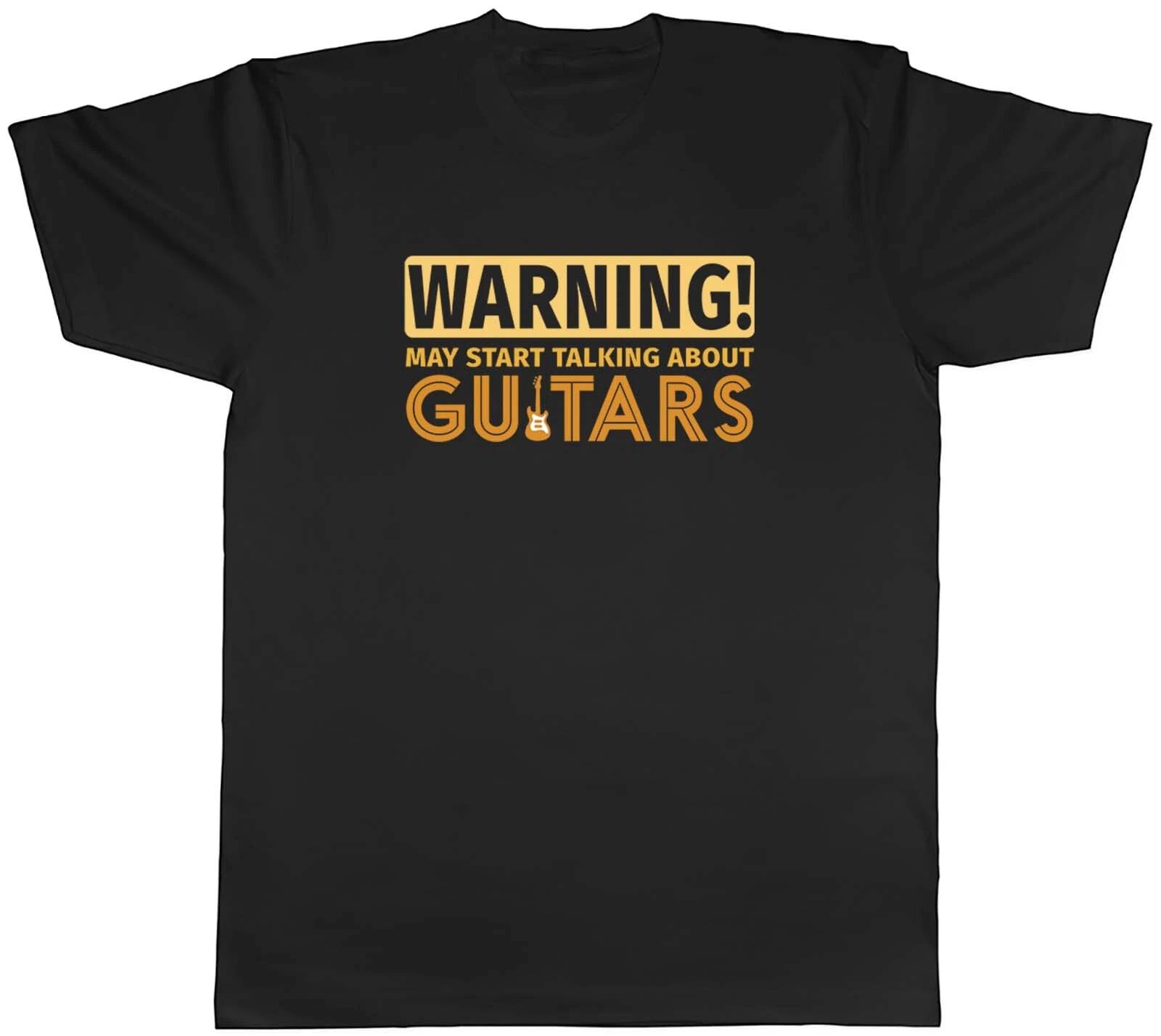 Warning Guitars Mens T-Shirt Guitarist Musician Rock Band Song Unisex Tee Gift XXXXL