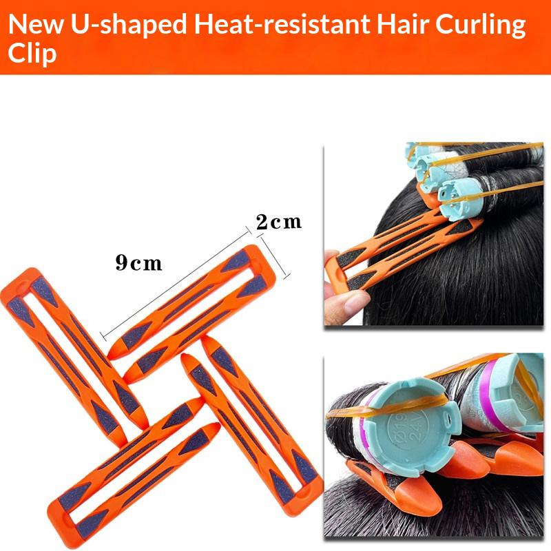 12Pcs U-Shaped Professional Perming Insulation Clip High Temperature Salon Hair Perming Barber Perm Hair Pad Curly Accessory