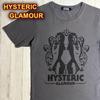 HYSTERIC GLAMOUR Twin Hys Girl Logo T-Shirt Gray Size S Casual Tee