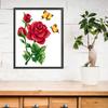 Partial Embroidery Beads Printed 9CT Flower Cross Stitch Kit Home Decor 30*35cm