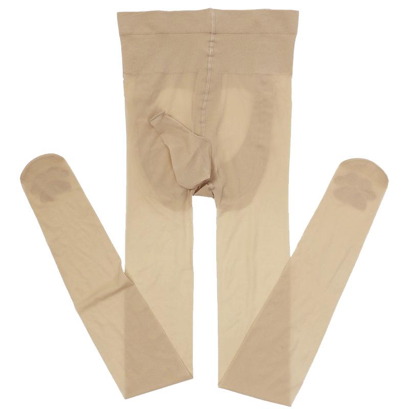 Men'S Penis Sleeve Ultra-Thin Anti-Snag Pantyhose Male Sensual Fun With Insertion Body Nine-Point Stockings