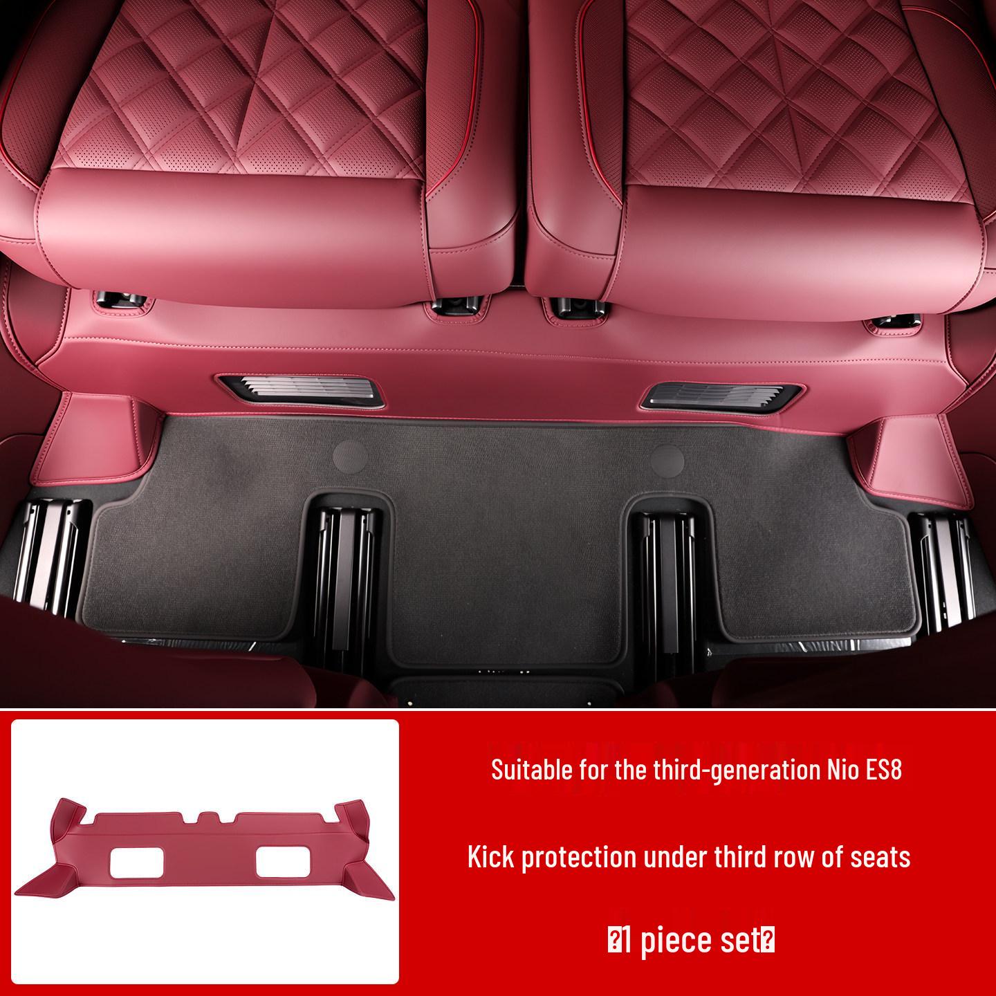 

Compatible Nio ES8 Third Row Leather Kick Mats and Protectors for 26 Models - Car Interior Accessories
