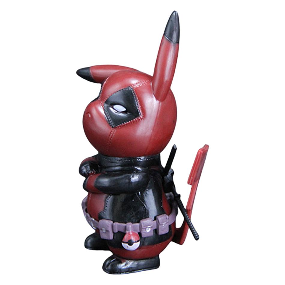 12cm Anime Figure PVC Pikachu Cosplay Deadpool Cartoon Action Figures Kawaii Model Collection Ornaments Kids Toys Gift