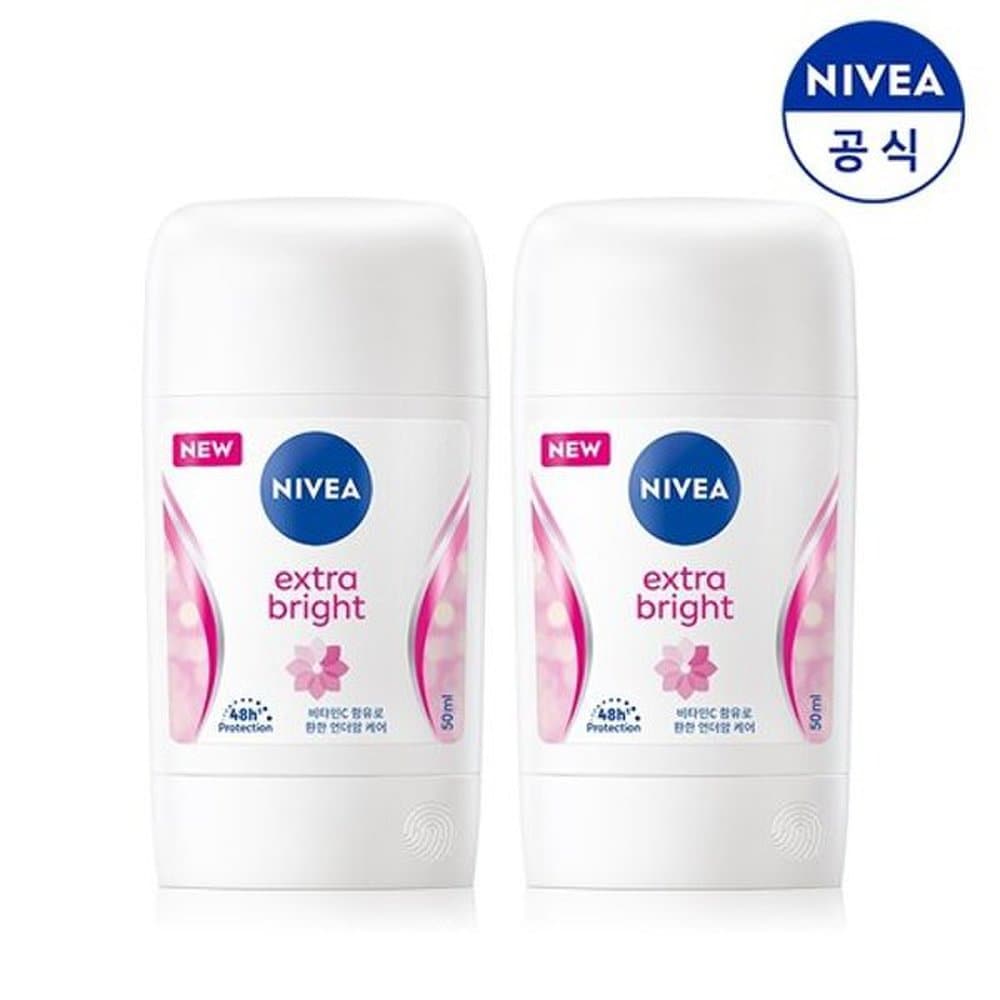 

Nivea Deodorant Stick Extra Bright 50ml X2