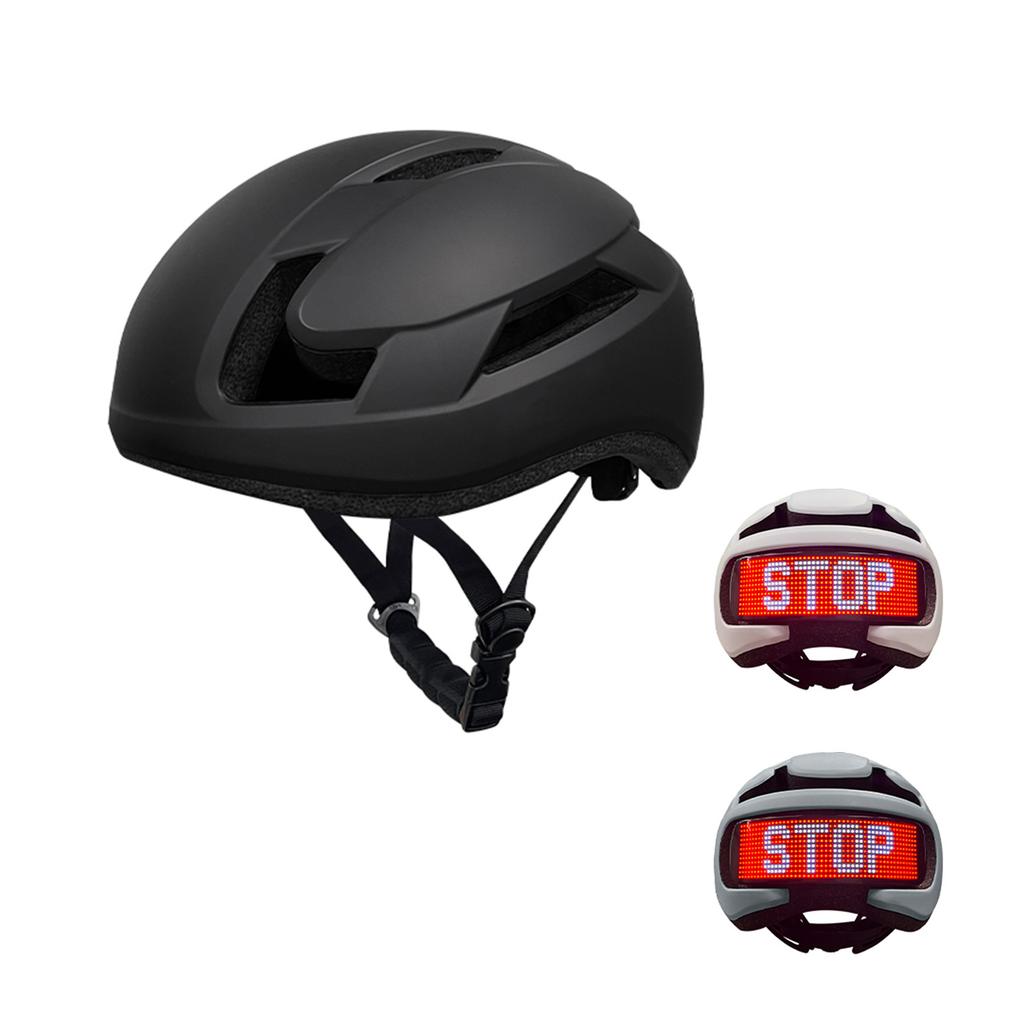 Smart LED Riding Helmet with Signal Light Speedometer Remote Control Support BT App Programming