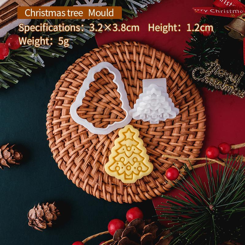 Christmas Series Cookie Mold Durable Cartoon Gingerbread Man Santa Claus Cartoon Mini Multi Style Home DIY Baking Tool