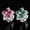 Jewelry Accessories Open-door Rings Lucky Five-star Flower Red Zircon High-end Fashion Style Women