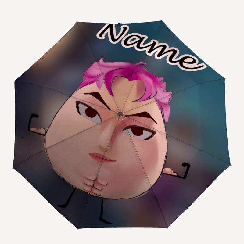 Personalized Name K-KPop Demon Hunters Print Umbrella - Automatic Open/Close, Eight-Rib Durable Frame, Automatic Folding Umbrella