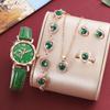 Digital Disc Love Women's Watch Niche Light Luxury Belt Quartz Watch High-end Watch Set Does Not Fade