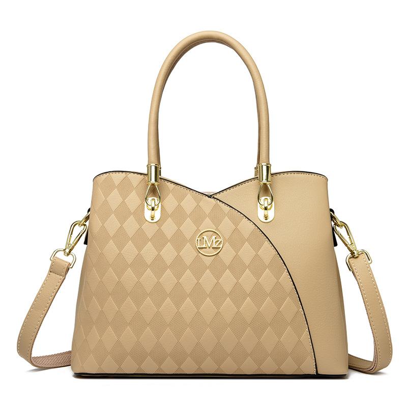 Spring and Summer Handbag Women's 2025 New Fashion Light Luxury Large Capacity Shoulder Crossbody Bag Ladies Mom Middle-Aged Women's Bag