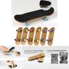 Premium Complete Wooden Fingerboard Finger Skate Board With Grit Box And Foam Tape