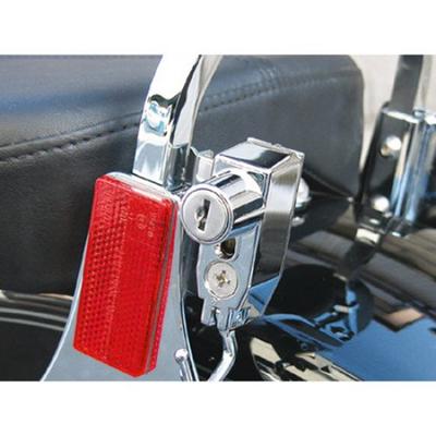 Kijima Bike Parts Helmet Lock Holder Steel Harley Genuine Sissy Bar Side Plate Side Mount Chrome Plated Anti-Theft HD-05138