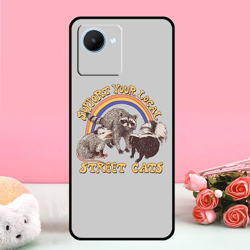 Cute Raccoon Cartoon For Realme 11 Pro Plus 10 12 Pro C55 C53 C51 C33 C31 C30 C25s C21Y C15 GT Neo5 GT3 GT5 Case