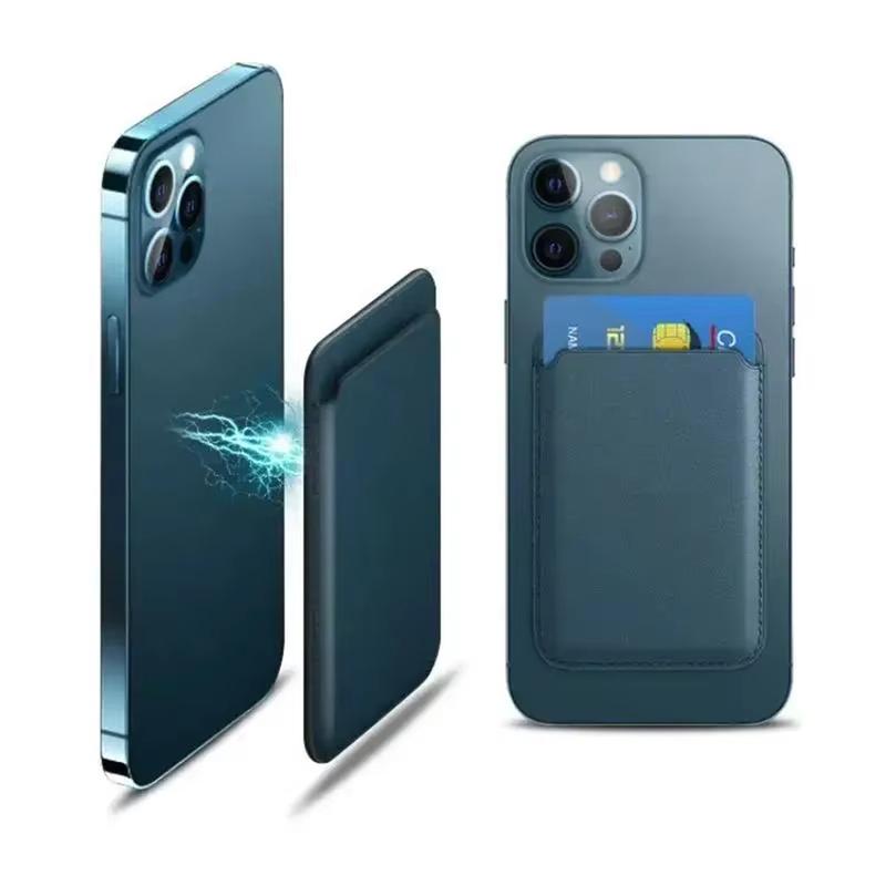 Starker magnetischer Leder-Kartenhalter Leder-Geldbörse Geeignet für IPhone 17 16 15 14 13 12 Pro Max, Samsung S26 S25 Ultra S24 Plus