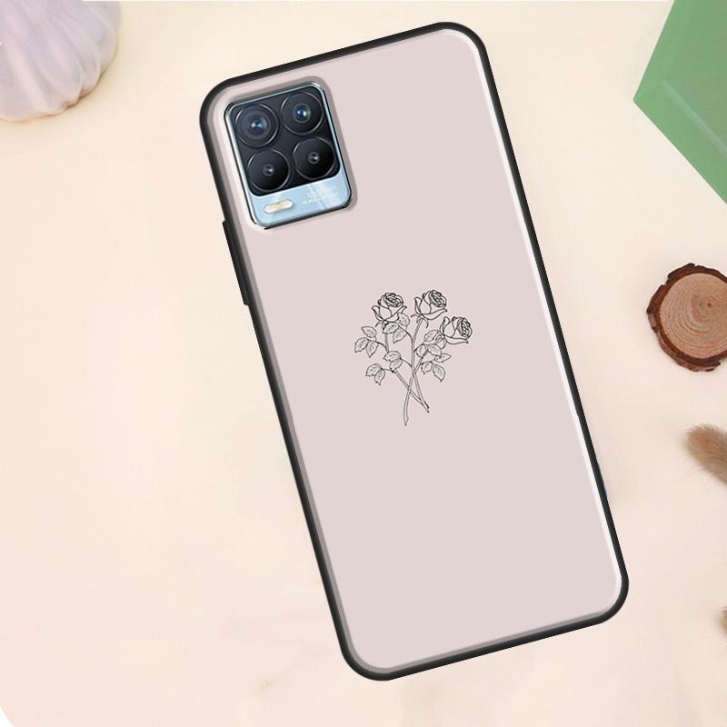 

Minimalist Aesthetic Flower Case For Realme 15 Pro GT7 GT6 C75 C65 C67 C61 C53 C55 C51 C35 C63 C71 11 12 13 14 Pro Plus Realme C21Y C25Y