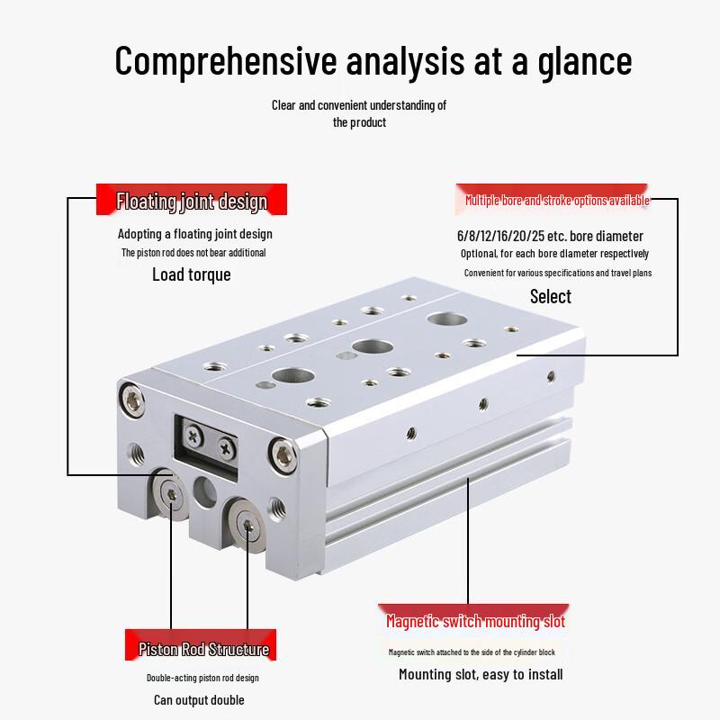 Muxintai Pneumatic Guide Slide Cylinder