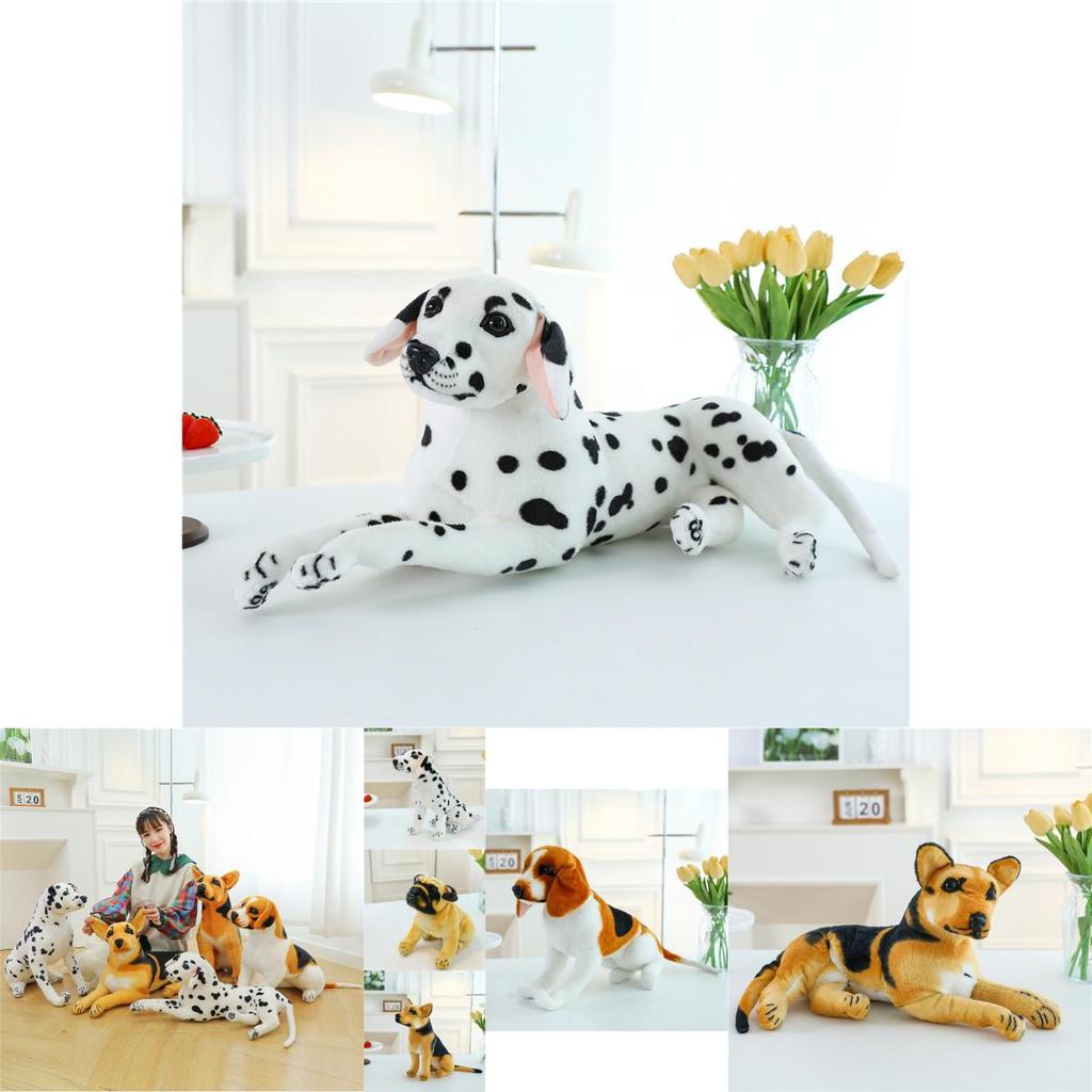 Realistic Dog Plush Toy Adorable Sheepdog Shar Pei Dalmatian Long Ear Dog Gift
