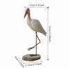 Vintage Sea Bird Figurine Handcrafted Nautical Statue Long-legged Bird Ornament  Office Desktop