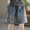 Paneles bordados Jeans rasgados Pantalones cortos para mujer Shorty Ropa de mujer sexy Pantalones Ropa femenina Mini Jean corto Estilo coreano Tallas grandes