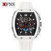 Oufanni Sportive Quartz Chronograph: Stylish Tonneau Men's Watch for Students with Multifunctional Design