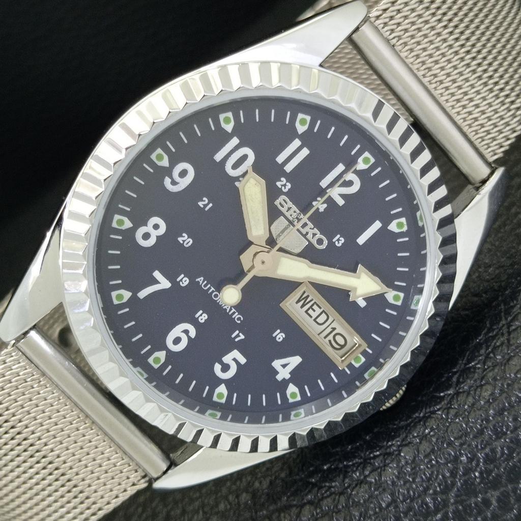 

REFURBISHED SEIKO 5 AUTOMATIC 6309A VINTAGE JAPAN MENS BLUE DIAL WATCH a441639-1 Sk-a441639