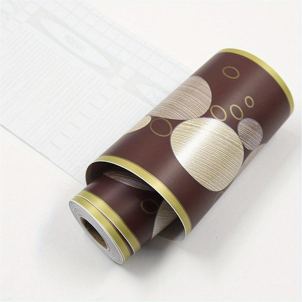1Pc Brown Oval Decorative Wallpaper Border | Waterproof, for Bedroom Window & Kitchen