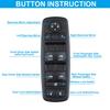 Master Power Window Switch Left Driver Side For Chrysler Town & Country 2012-2016, Dodge Grand Caravan 2012 2013 2014 2015 2016 2017 2018  For Ram
