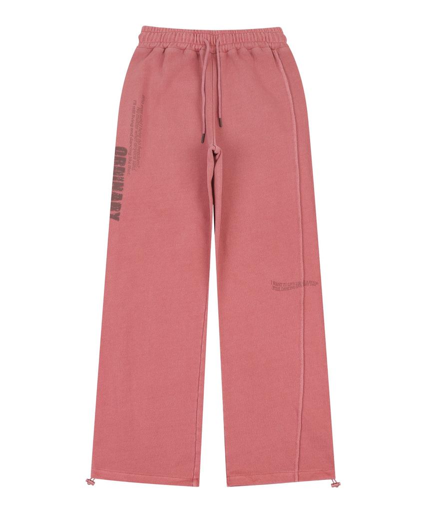 ORDINARY HOLIDAY Pigment Wide Pants [Red]