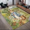 Peter Rabbit2 Flannel Pattern Square Carpet,Area Rug,Carpet Rug for Living Room Bedroom Sofa Playroom Decor,Non-slip Floor Mat