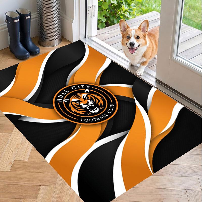 Soft Floor Carpet Hull City Football Pattern Area Rug Decorative Mat For Home Room Decoration