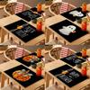 1pc Halloween Pumpkin Placemats Festival Kitchen Cotton Linen Dinning Table Mats Bowl Coffee Cup Pads Mats Home Decor