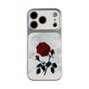 Art Rose is suitable for Apple 17 mobile phone case iPhone15promax all-inclusive 16Pro leather pattern anti-drop and simple.