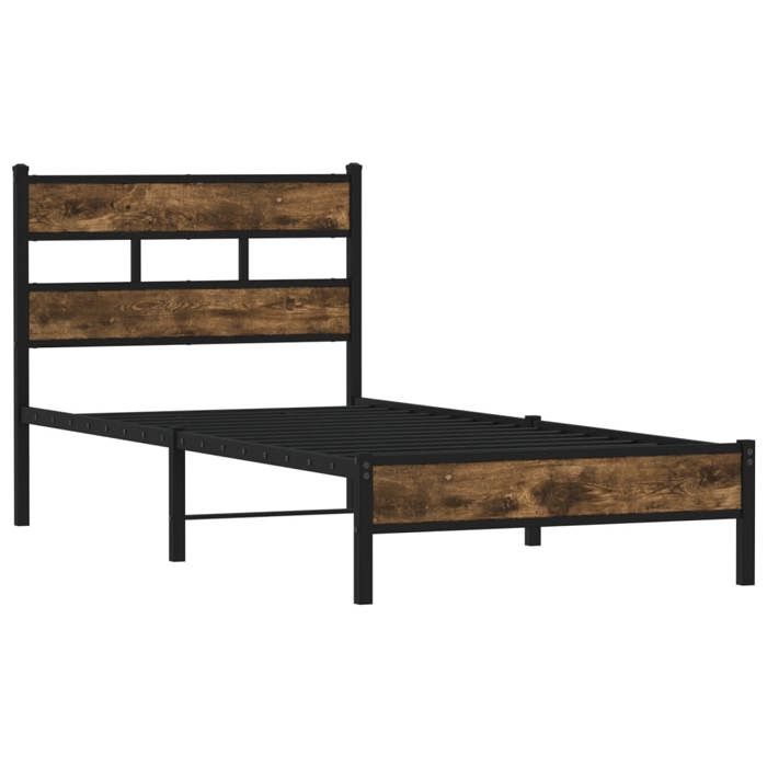 VidaXL Cadre de lit sans matelas avec tête de lit 80x200 cm, lit simple, meuble de chambre à coucher, lit d'invité, lit, 4017191