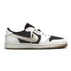 Jordan x Travis Scott Air Jordan 1 Cushioning Abrasion Resistant Low top Vintage Basketball Shoes Unisex White DZ4137-700(Team1803-3)