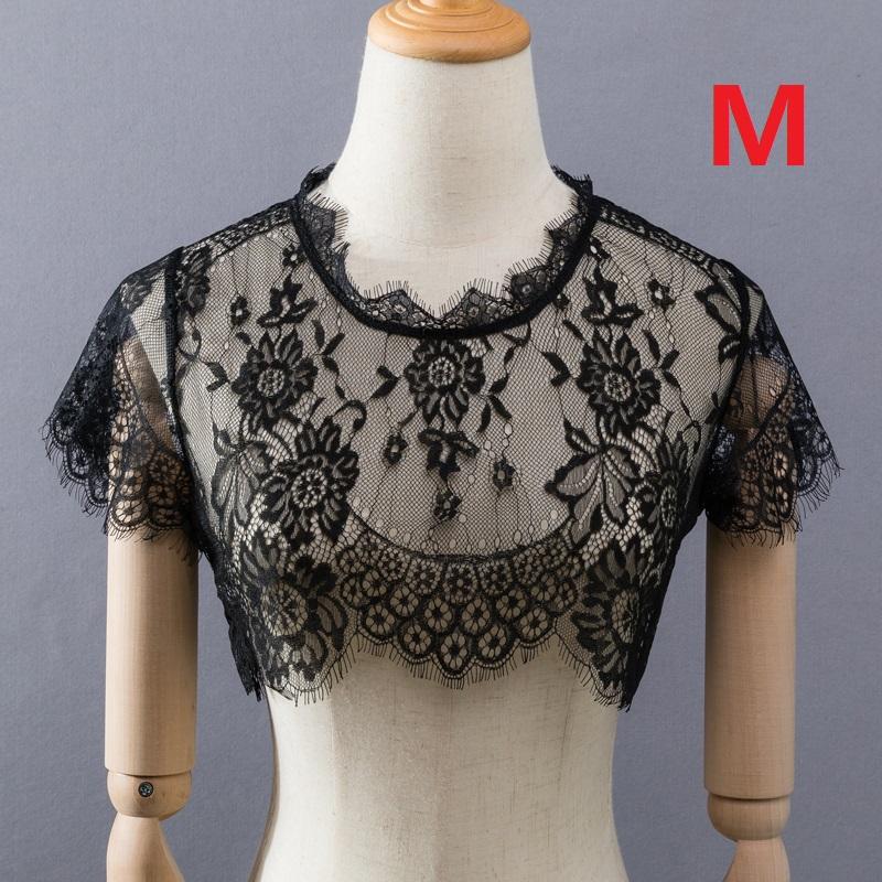 Elegant Black Fake Collar Lace Elegant Women Fake Half Shirt Detachable White False Collars Woman Neckwear Clothing Accessories
