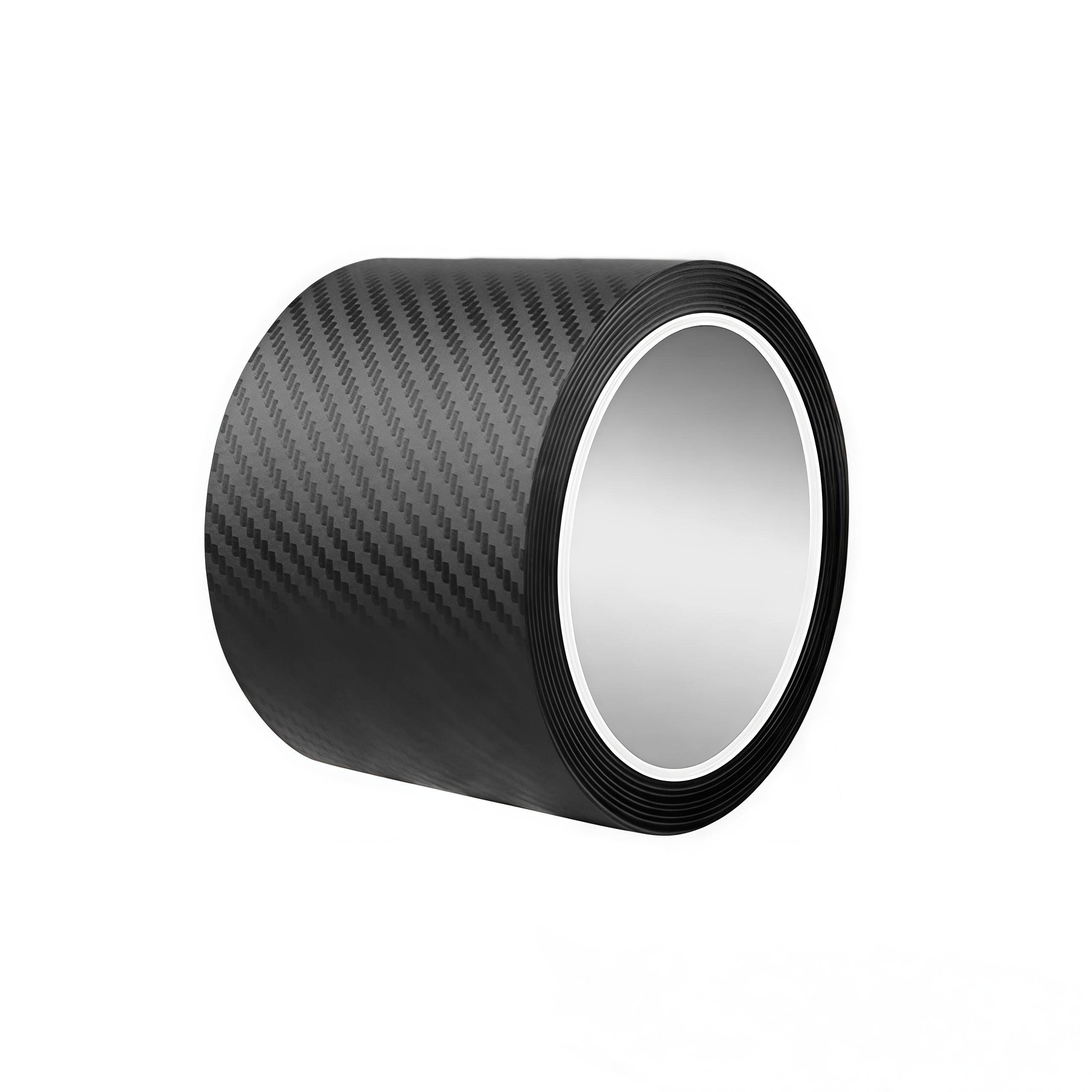 

1Roll Transparent and Black Carbon Fiber Car Trim Bumper Door Sill Film Anti Scratch Guards Car Sticker Strip Body Film 3cm&3Meters