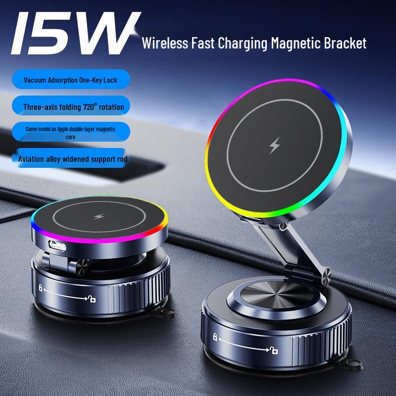K5S 360° Rotating Magnetic Car Wireless Charger & Phone Holder