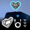 Solar Powered Heart-Shaped LED Neon Atmosphere Light For Car Triangle Window/Rear Windshield Decoration Atmosphere Lights Dome Lights 6