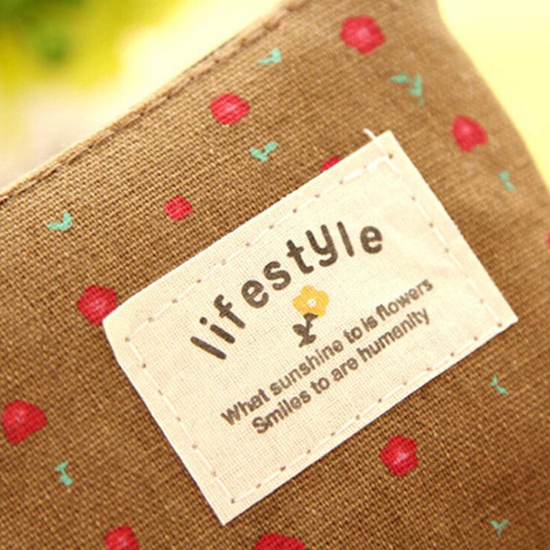 Women Small Mini Wallet Pouch Coin Purse Key Card Holder Zipper Hand Canvas Bag