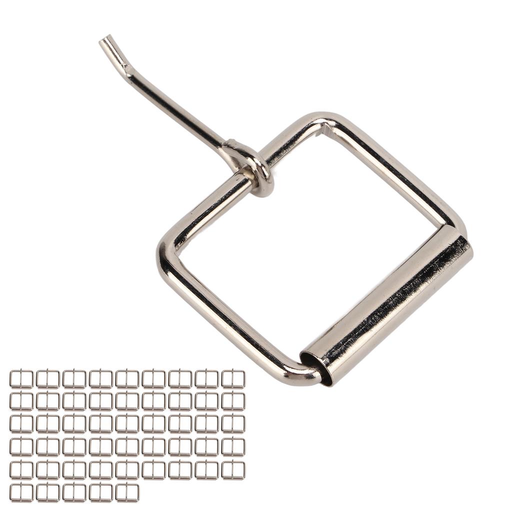 50 Pcs Belt Pin Buckle Metal Adjustable Strap Roller Buckles for Dog Collar Chest Strap Bags Leather Belt