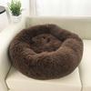 Soft Plush Round Pet Bed Dogs Cats Washable Cozy Nesting Cushion In Multiple Colors Sizes