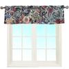 Bohemian Floral Dahlia Scroll Paisley Window Curtain Valance Boho for Decorative Privacy Rod Pocket 52 X 16 Inches