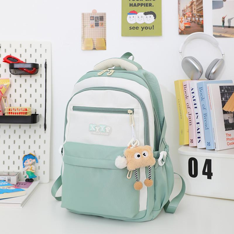 Oxford Cloth Student Backpack With Large Capacity And Arched Shoulder Straps For School Use