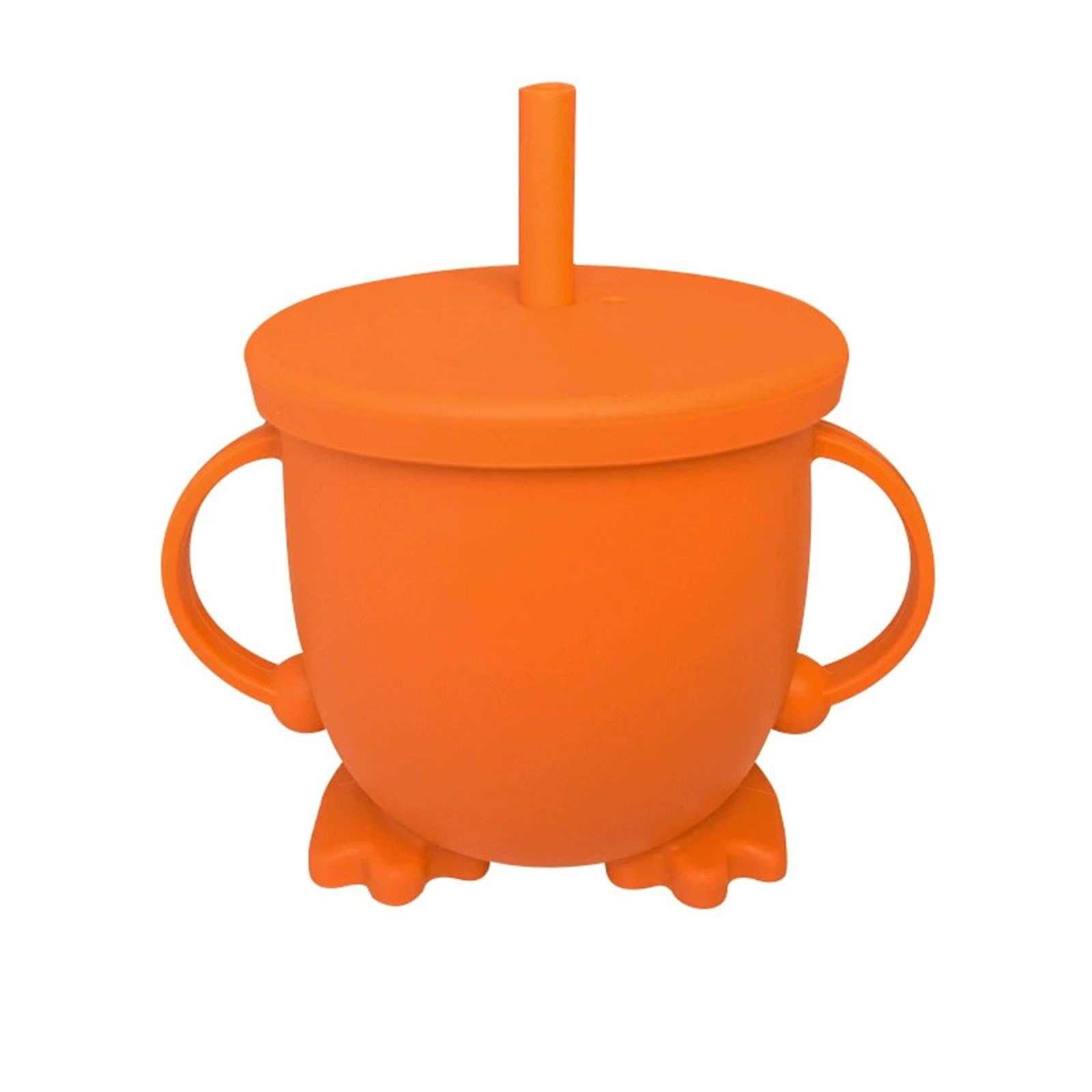 

Wakauto 1 шт. Портальная поилка из пищевого материала, непротекающая, с крышкой и соломинкой для путешествий, пикников и ежедневного использования One Size оранжевый